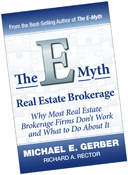 book cover of The E-Myth Real Estate Brokerage co-written by Rich Rector and Michael Gerber in 2012