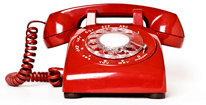 a rotary dial telephone from the mid 20th century