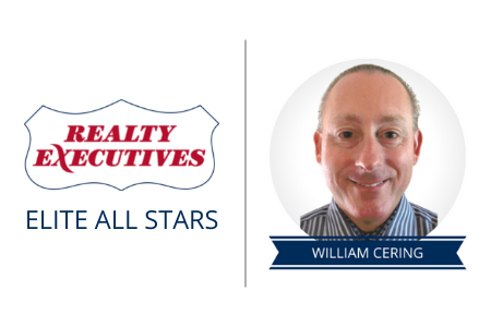 Realty Executives Elite All Stars logo next to Broker/Owner William Cering.