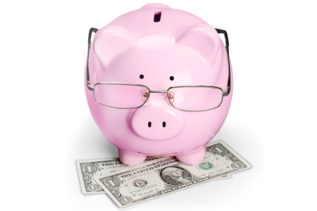 A piggy bank symbolizing the need to boost your bank account after buying a home.