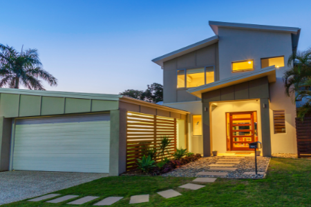 a home with a skillion roof