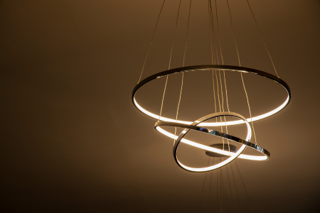 Upgrade your lighting by installing a modern chandelier.