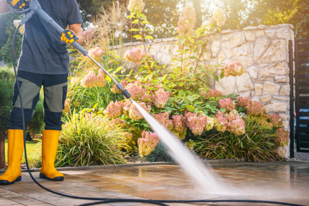 Pressure washing surfaces is a starting point for refreshing outdoor spaces.