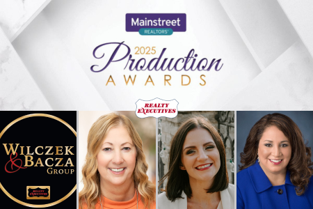 Realty Executives honorees of the Maintstreet REALTORS 2025 Production Awards.