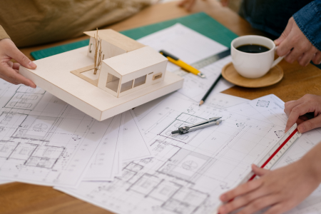 A floorplan for a home, representing how a traditional model does not support multigenerational living.