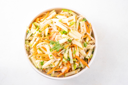 Slaw as an exciting lunch option and apple season recipe.